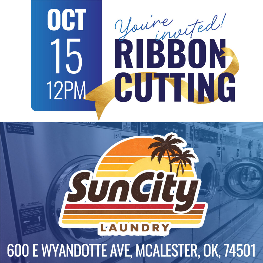 Sun City Laundry Ribbon Cutting flyer